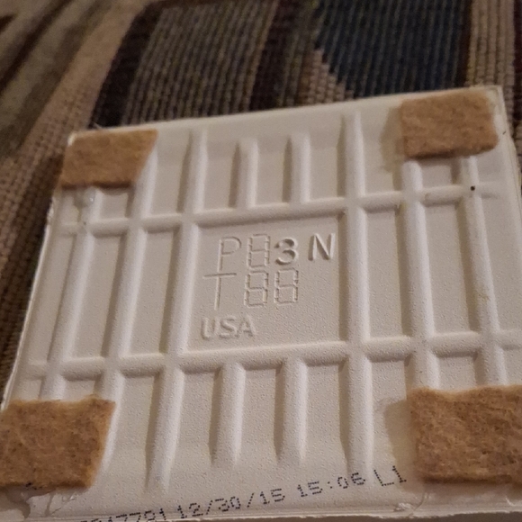 White Ceramic Square Coaster with Felt Corners - Picture 3 of 3